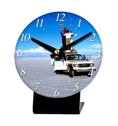 Horloge de bureau ou table personnalisée ronde